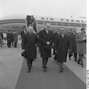 Besuch des schwedischen Ministerpräsidenten, Tage Erlander, Ankunft: München/Riem